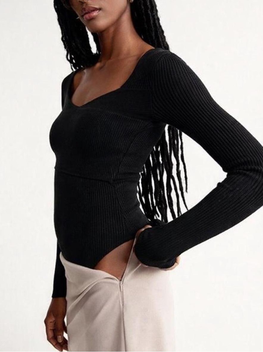 Abercrombie & Fitch Wrap Sweater Bodysuit